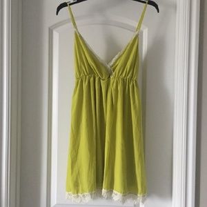 Urban outfitters lime green slip summer dress